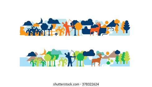 Wildlife tale illustration
