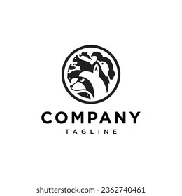 Wildlife trapper logo icon vector template.eps