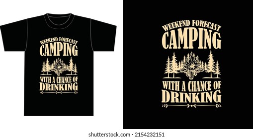 Wildlife Trees Outdoors Nature Retro Forest T-Shirt
