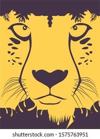 Wildlife Zoo Cheetah Vector Art