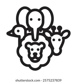 Wildlife, Zoo icon. Editable line icon. Vector illustration