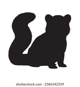 Wildlife-Inspired Civet Silhouette for Nature-Themed Artworks - Civet Vector - Civet Illustration
