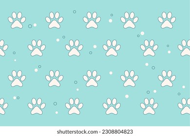 wildlife-inspired paw print pattern background for your next project vector
