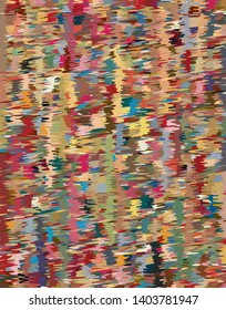 Wildly shaky marker lines intertwined, creating colorful, modern pattern
