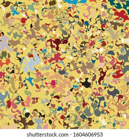 Wildly tortuous lines based abstract, pattern, components filled from colorful palette