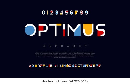 Wildnes creative geometric modern urban alphabet font. Digital abstract futuristic, fashion, sport, minimal technology typography. Simple numeric vector illustration