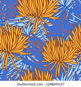 Wiled Succulants-Modern Succulents, seamless repeat pattern