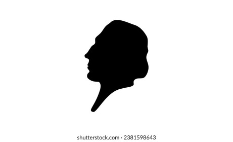 Wilhelm von Humboldt Silhouette, hochwertige Vektorgrafik