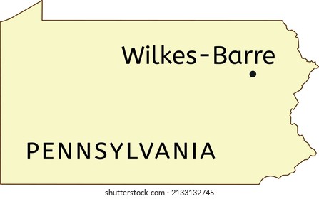 Wilkes-Barre city location on Pennsylvania map