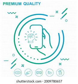 Will base in phone icon illustration - modern design
