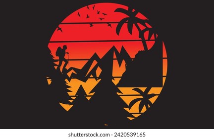 I will create hiking t shirt design, Adventure , explore more out doors mountain theme graphic T-shirt design, Mountain with tree retro vintage print design.This versatile design is ideal for prints, 