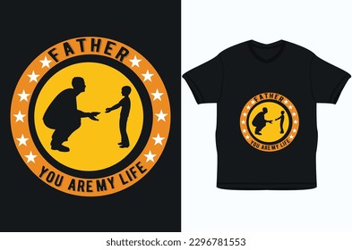 I will do custom typography Father t shirt design for you