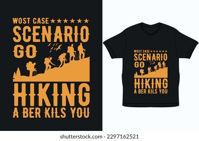 I will do custom typography mountain t-  shirt design for you
