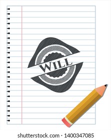 Will draw (pencil strokes). Vector Illustration. Detailed.