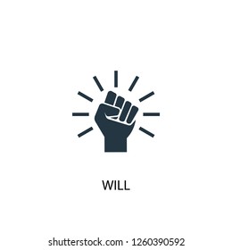 will icon. Simple element illustration. will concept symbol design. Can be used for web and mobile.