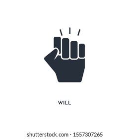 will icon. simple element illustration. isolated trendy filled will icon on white background. can be used for web, mobile, ui.