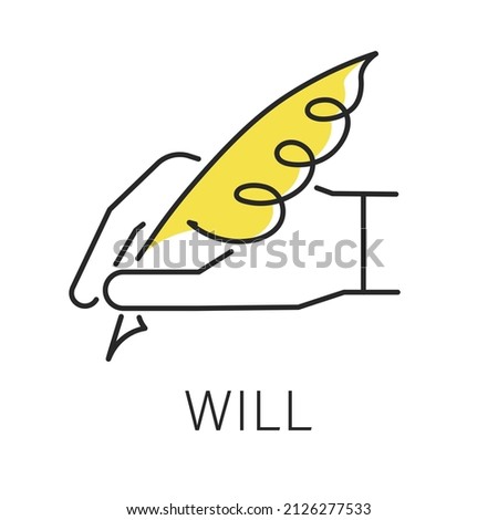 Will icon,simple line element,vector illustration
