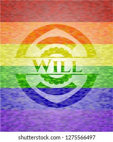 Will lgbt colors emblem 