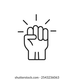 Wird Power-Symbol in schwarz umrissen und geschlossen.