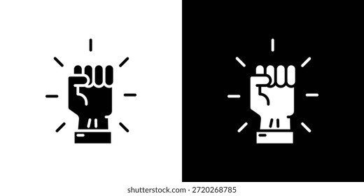 Wird das Symbol einschalten. Schwarz-Weiß einfaches flaches Design-Symbol