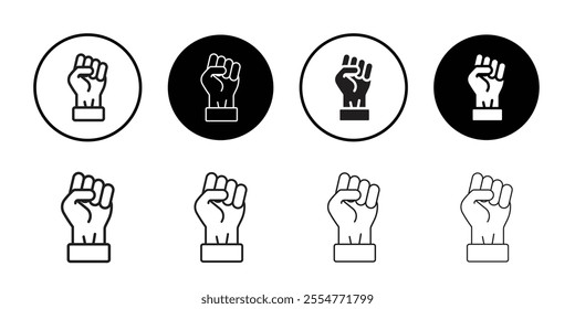 Will power icon Line Art Logo set