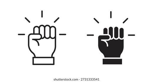 Will power icon on white background. Stock vector icon