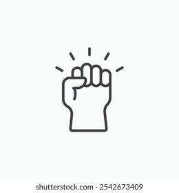 Will power icon set in black color