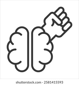 Will Power Icon Vector Illustration Outline