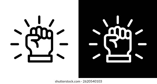 Will power icon vector, illustration logo template in trendy style