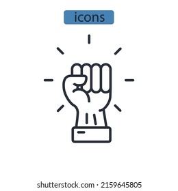 will power iconicons  symbol vector elements for infographic web