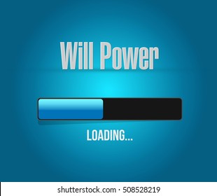 will power loading bar sign concept illustration design graphic