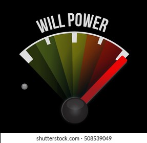 will power meter sign concept illustration design graphic