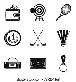 Will to win icons set. Simple set of 9 will to win vector icons for web isolated on white background