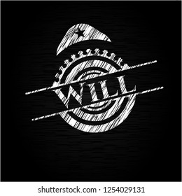 Will written on a chalkboard