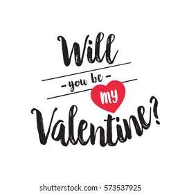 Will You Be My Valentine Inscription