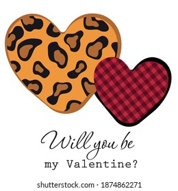 Will you be my Valentine? Vector art illustration.