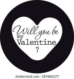 Will you be my Valentine? Vector art illustration.