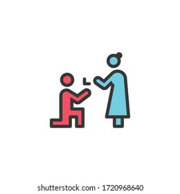 Will You Marry Icon  Vector Illustration
