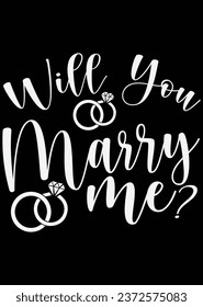Will You Marry Me eps cut file for cutting machine