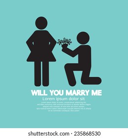 Will You Marry Me Graphic Symbol Vector Illustration