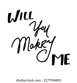 will you marry me lettering with hearts background for wedding cards and invitation. Vector illustration.