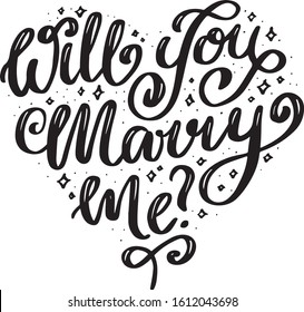 Will You Marry Me proposal card lettering