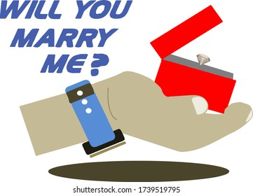 Will You Marry Me, Vector Art.