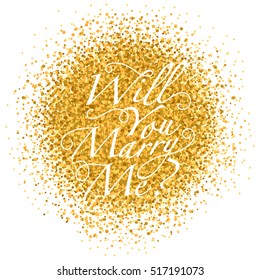 Will you marry me vector card.