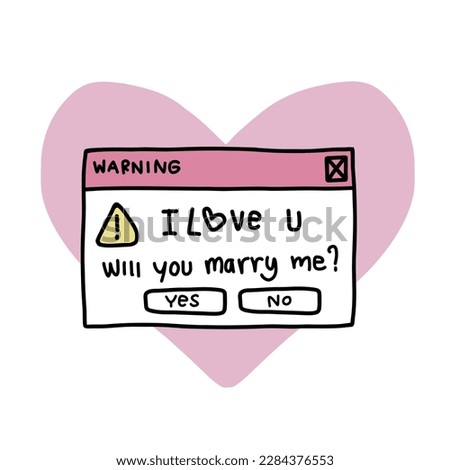 Will you marry me? question box vector illustration	