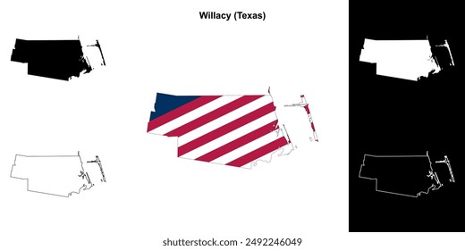 Condado de Willacy (Texas) conjunto de mapas esquemáticos