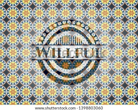 Willful arabesque emblem. arabic decoration.