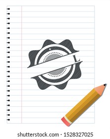 Willful emblem draw with pencil effect. Vector Illustration. Detailed.