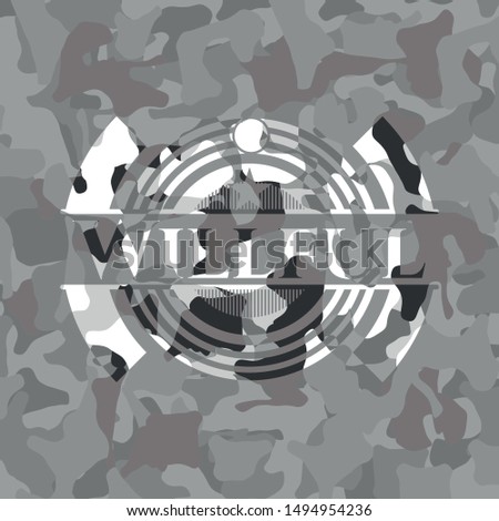 Willful on grey camouflage pattern