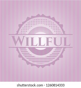 Willful pink emblem